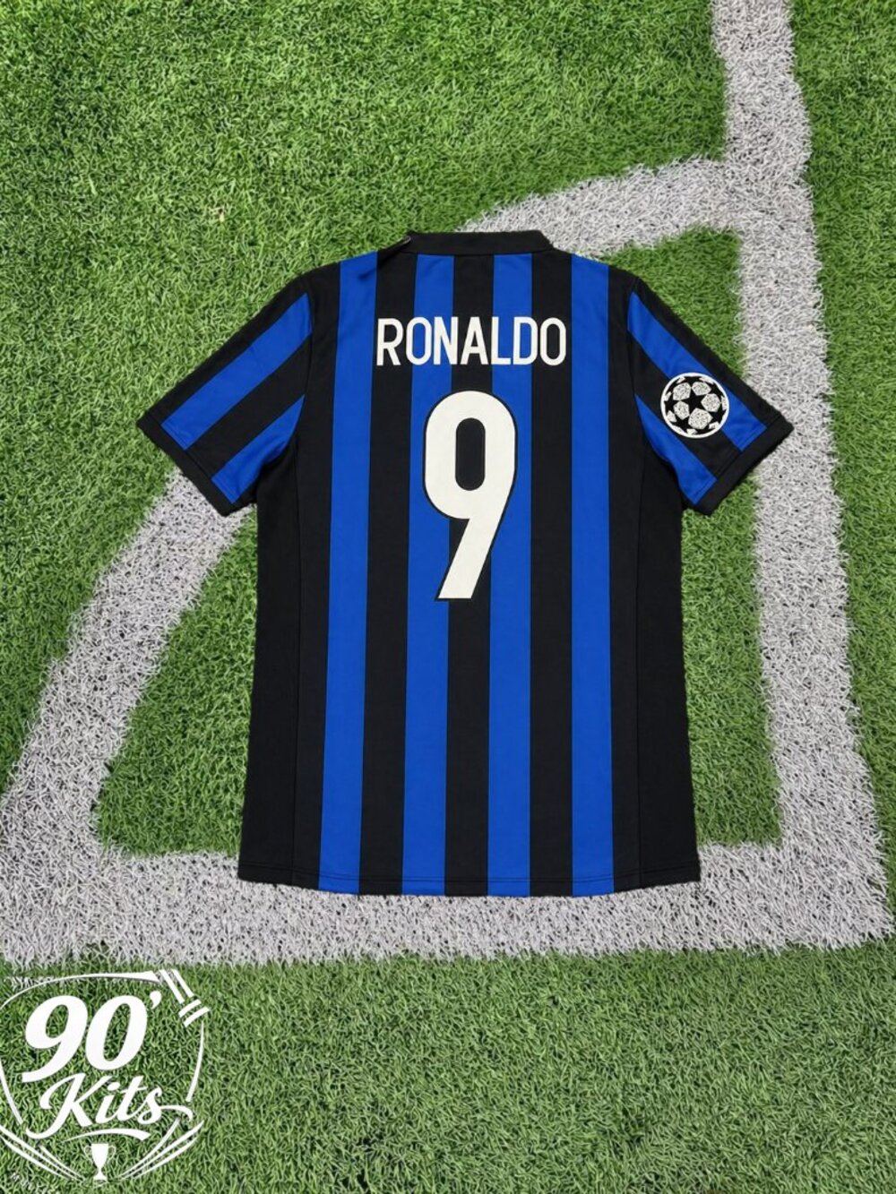 1998/99 Inter Milan #9 Ronaldo Home Soccer Jersey